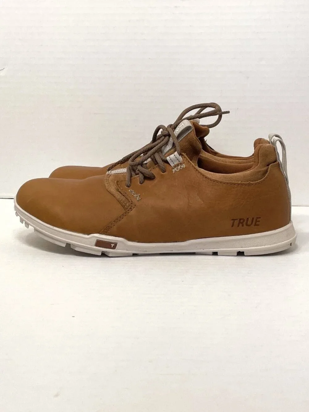 True Linkswear Golf Shoes Original Premium Men's Sz 10 Brown Full Grain Leather